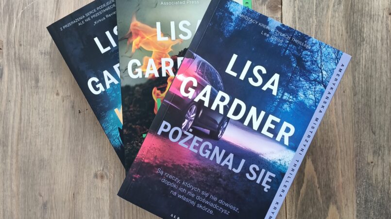 Okładki książek Lisy Gardner - wydawnictwo Albatros 2023