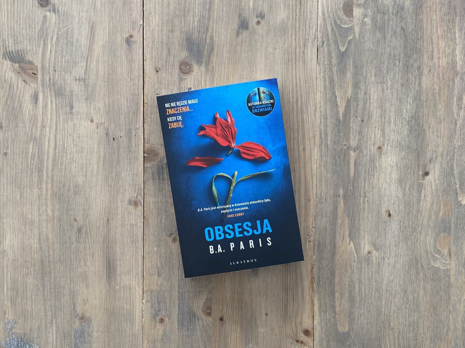 Okładka książki "Obsesja" B.A. Paris